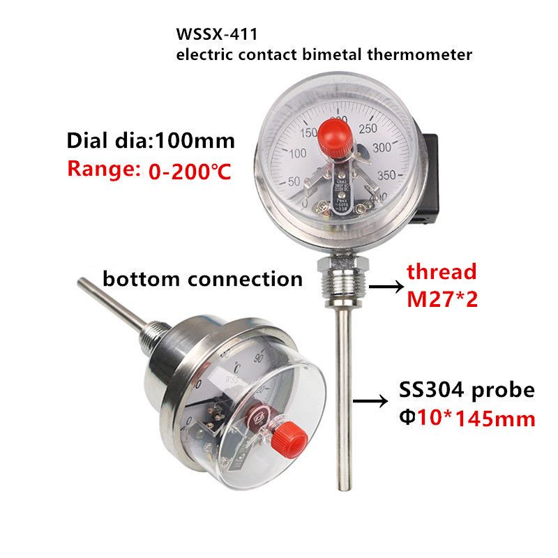 Electric Contact Bimetal Thermometer