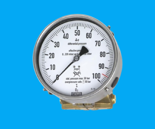 WIKA | 712.15.160, 732.15.160 Differential Pressure Gauge Cryo Gauge, Copper Alloy or Stainless Steel, NS 160